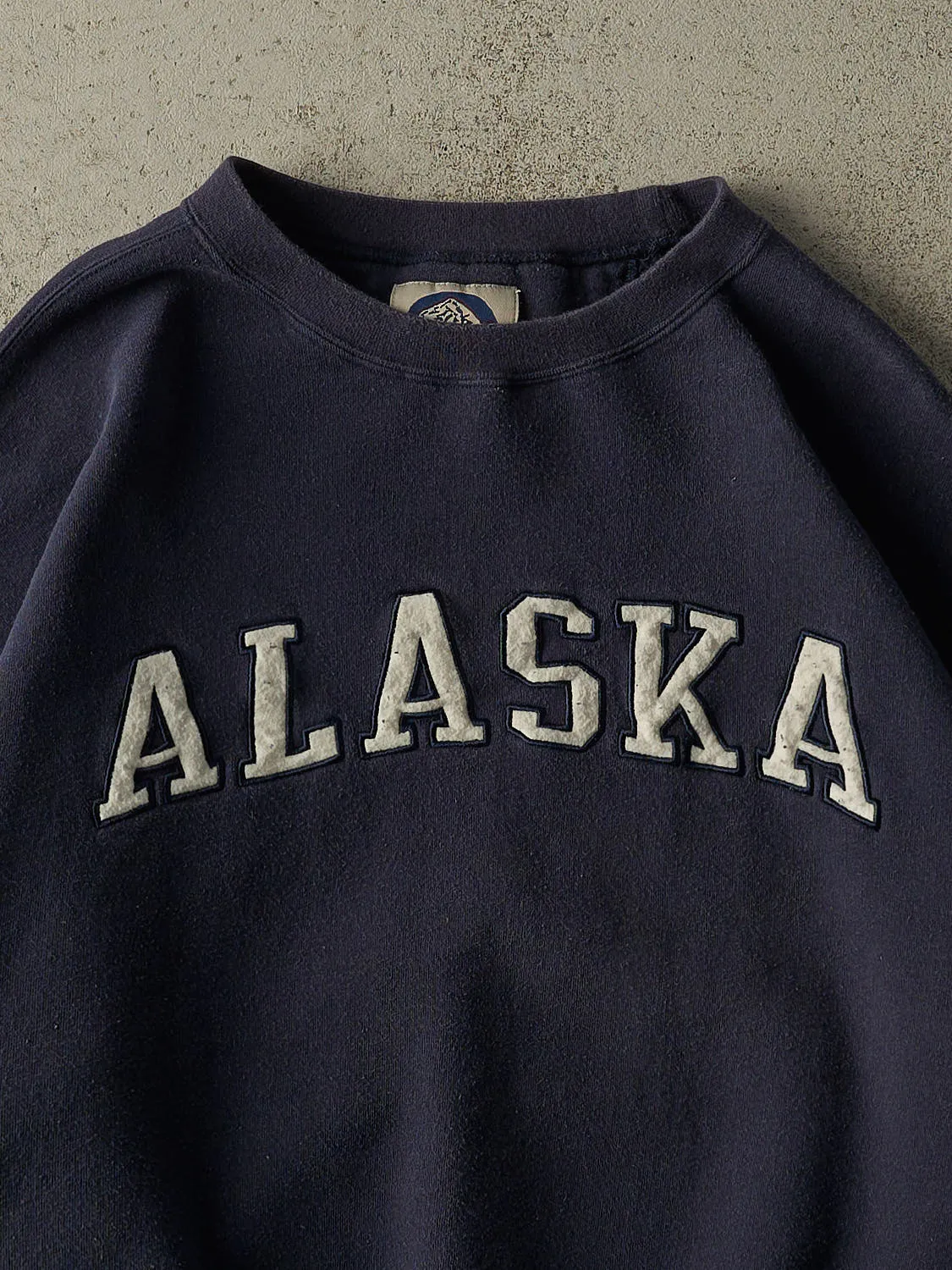 Vintage 90s Navy Blue Alaska Boxy Crewneck (XXL) sold by Rebalance Vintage product image thumbnail 2
