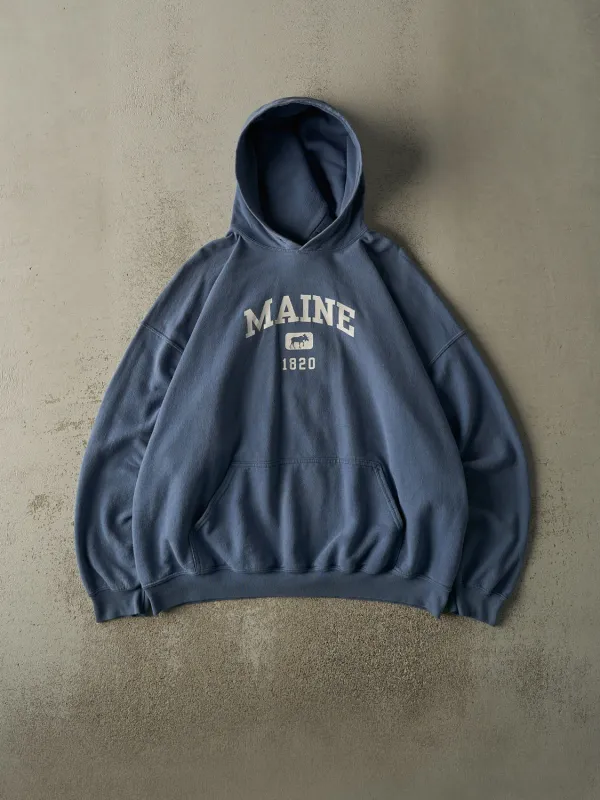 Vintage Y2K Slate Blue Maine Boxy Hoodie (XL/XXL) sold by Rebalance Vintage