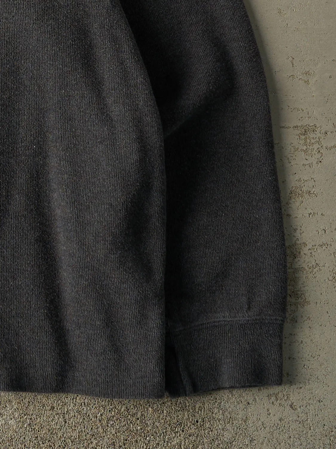 Vintage Y2K Charcoal Grey Polo Ralph Lauren Knit Quarter Zip (XL) sold by Rebalance Vintage product image thumbnail 3