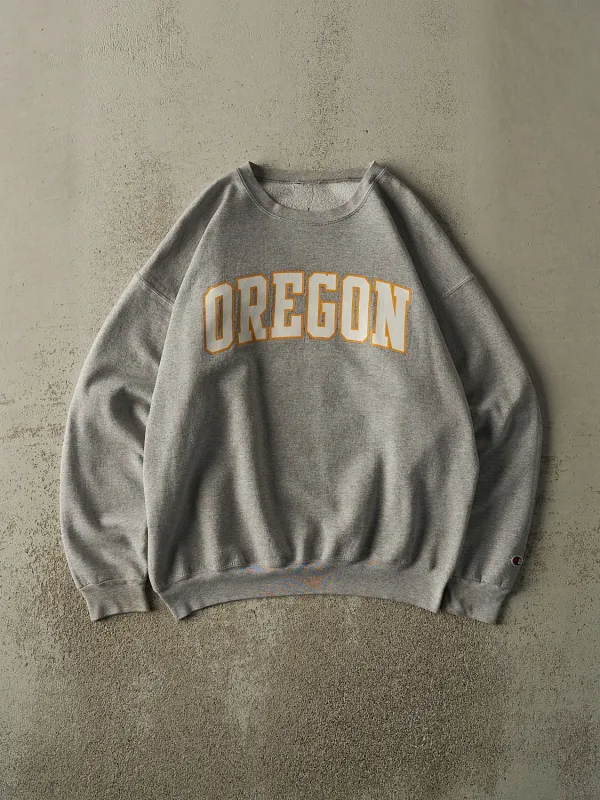 Vintage 90s Grey Oregon University Champion Crewneck (M/L) sold by Rebalance Vintage