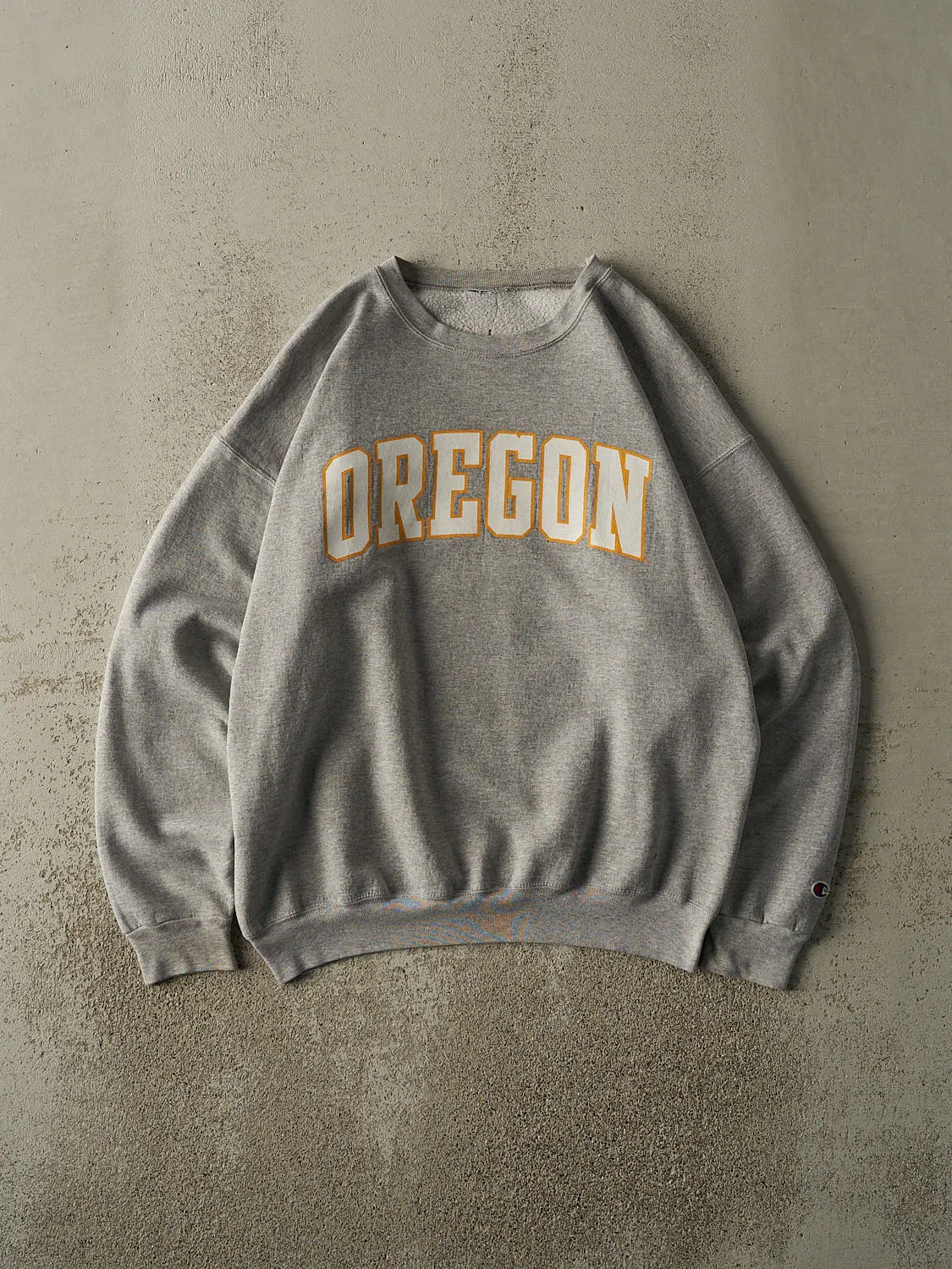 Vintage 90s Grey Oregon University Champion Crewneck (M/L) sold by Rebalance Vintage