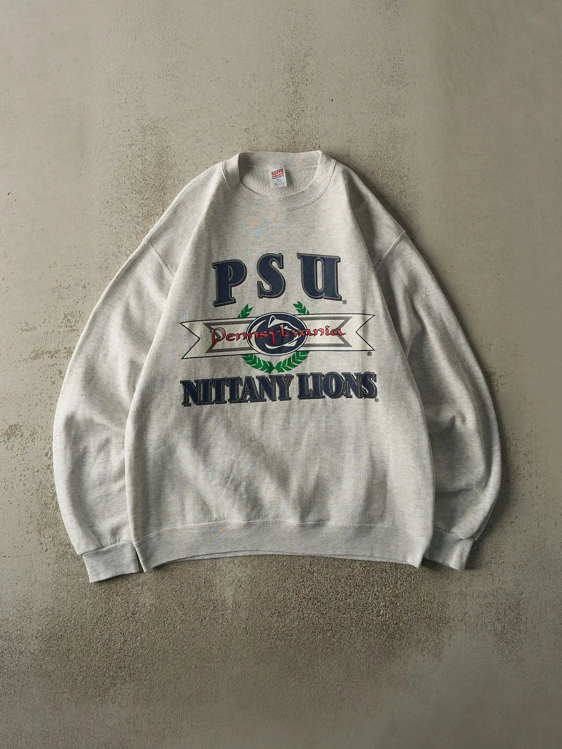 Vintage 90s Heather Grey Penn State University Nittany Lions Crewneck (L) sold by Rebalance Vintage
