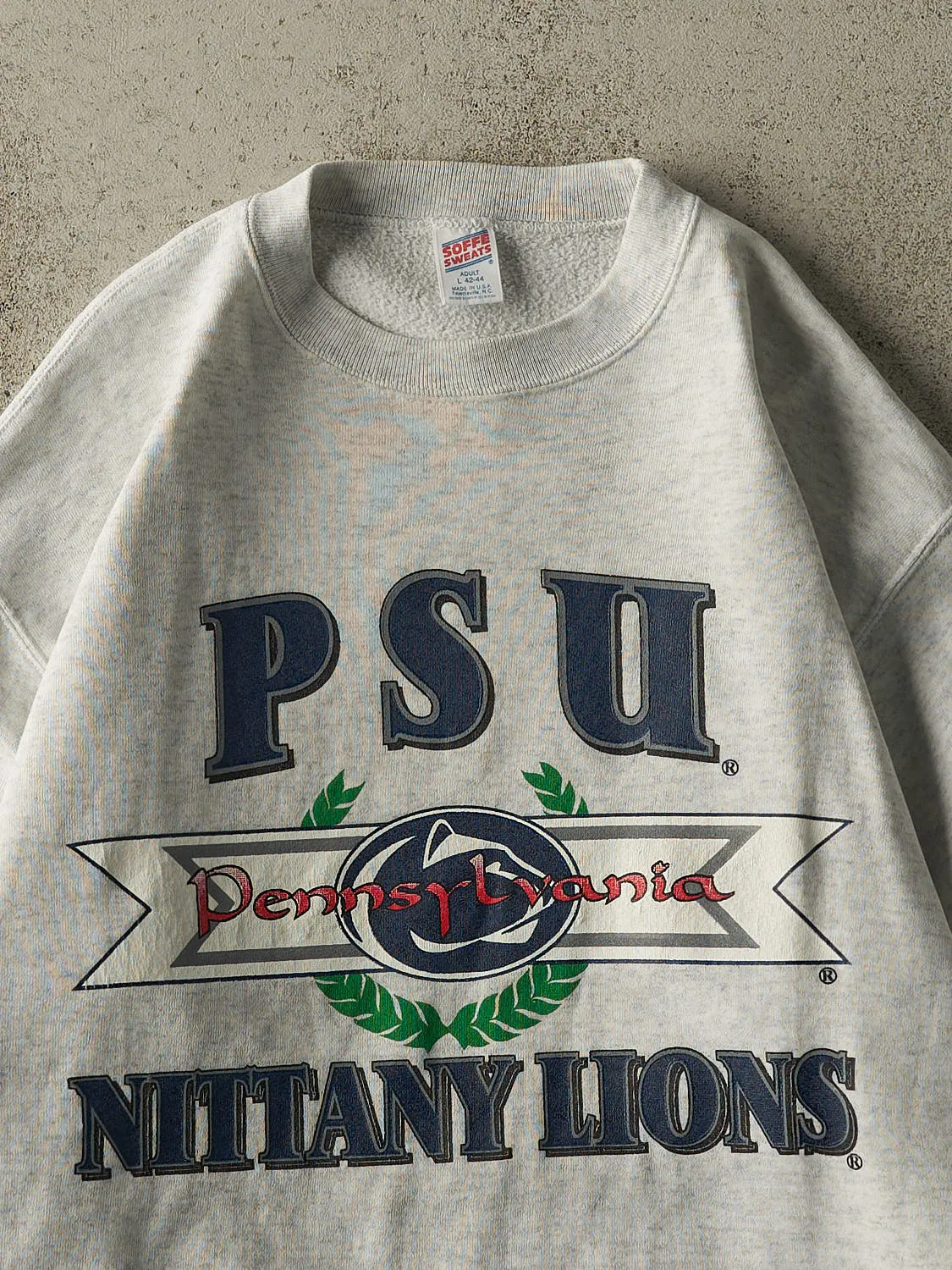 Vintage 90s Heather Grey Penn State University Nittany Lions Crewneck (L) sold by Rebalance Vintage product image thumbnail 2