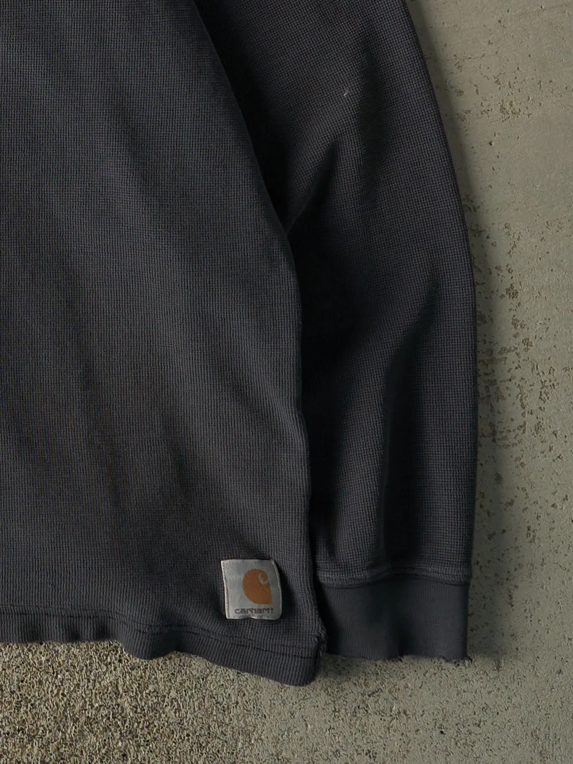 Vintage Y2K Faded Navy Carhartt Quarter Button Thermal Long Sleeve (XXL/XXXL) sold by Rebalance Vintage product image thumbnail 3