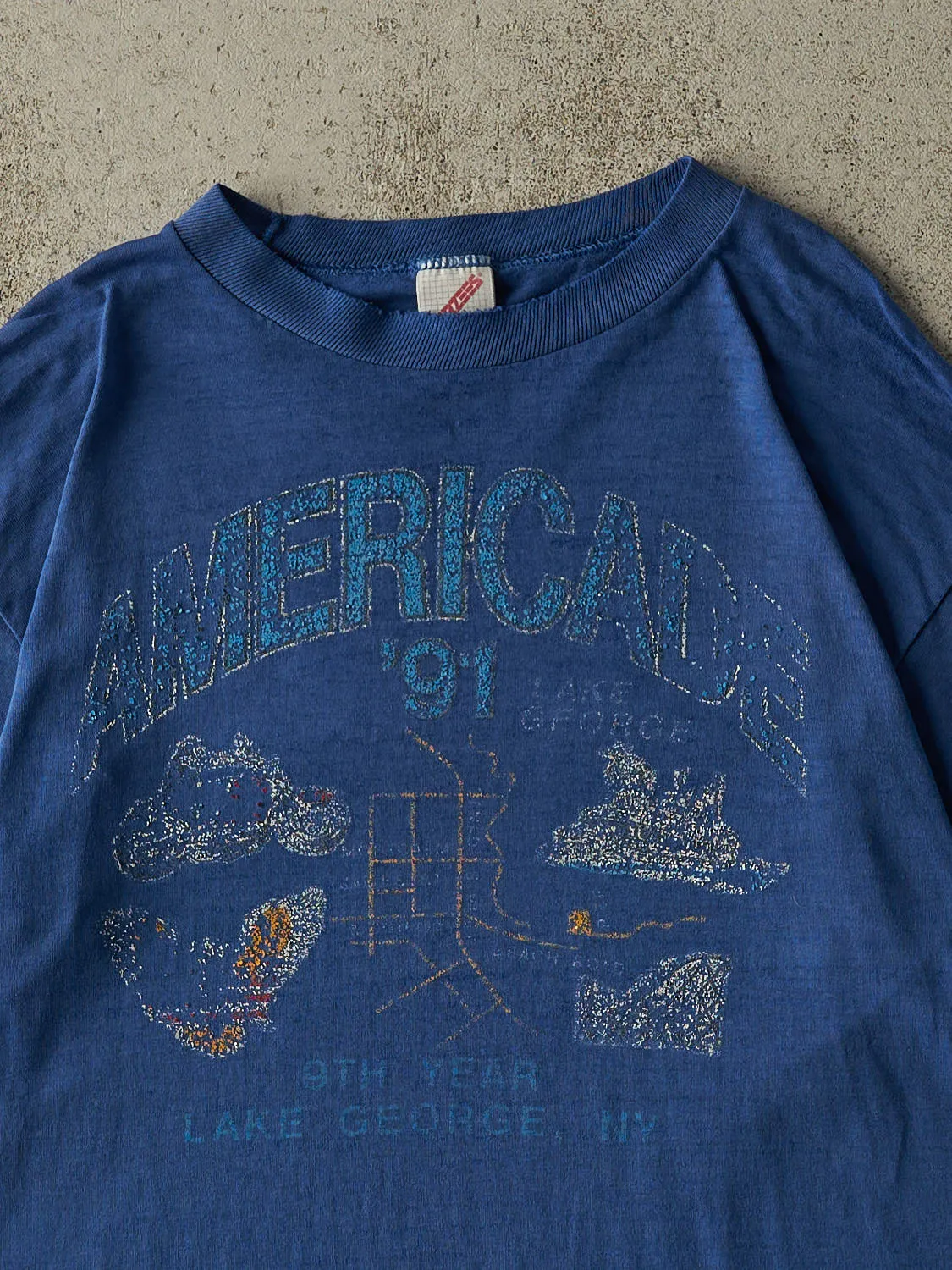 Vintage 91' Blue Americade Rally Single Stitch Tee (M/L) sold by Rebalance Vintage product image thumbnail 2