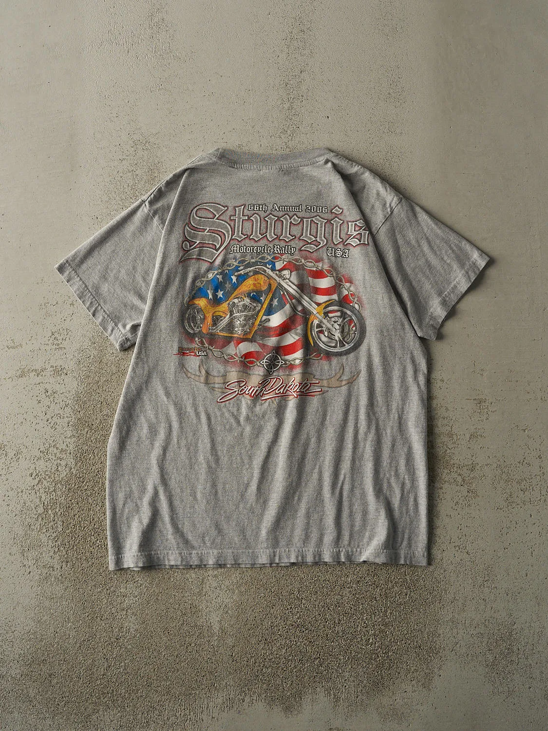 Vintage 06' Grey Sturgis Motorcycle Rally Tee (L/XL) sold by Rebalance Vintage product image thumbnail 2