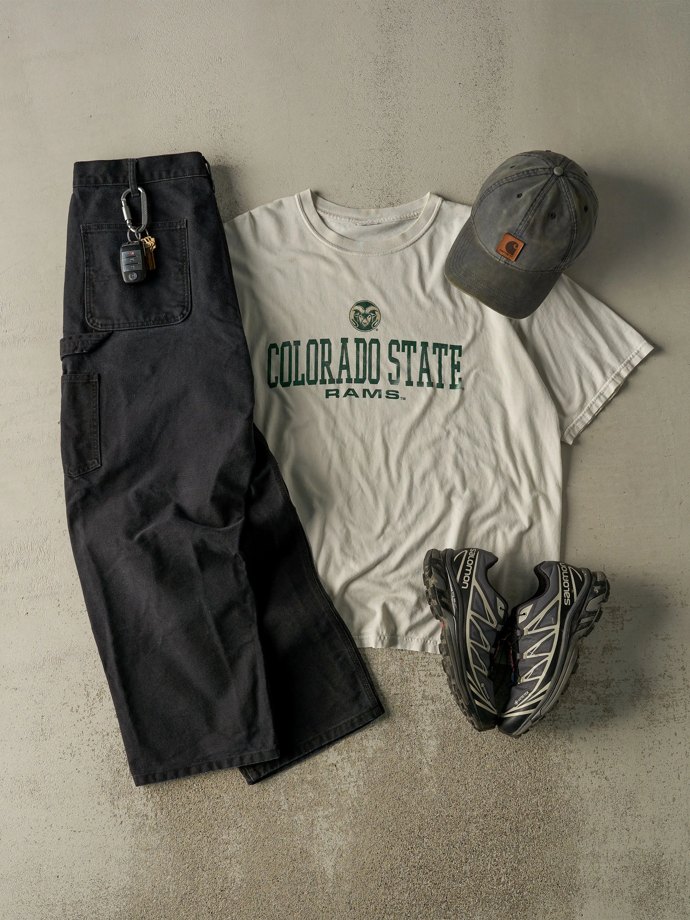 Vintage 90s White Colorado State Rams Tee (L/XL) sold by Rebalance Vintage product image thumbnail 2