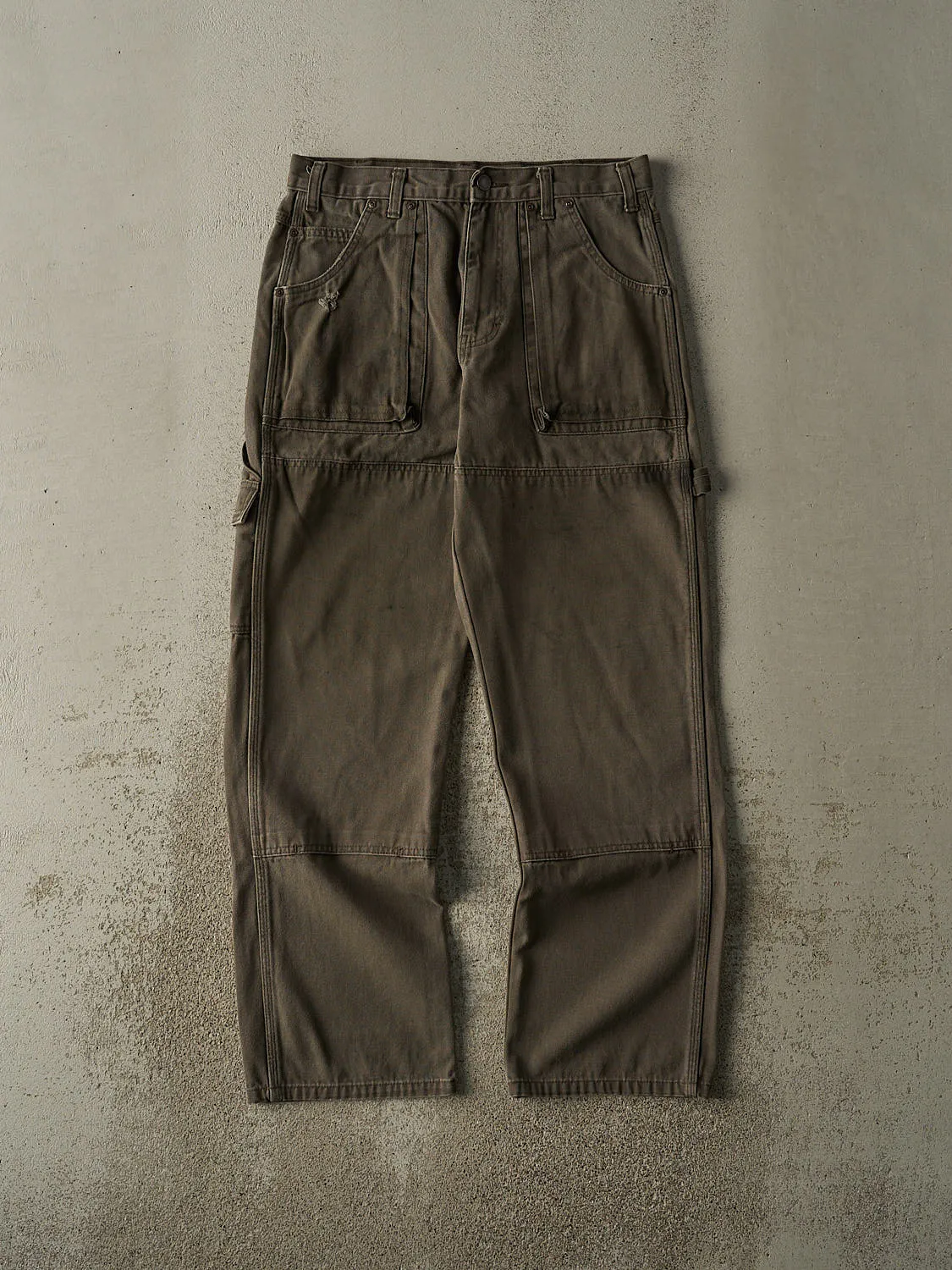Vintage Y2K Green Dickies L Pocket Double Knee Carpenter Work Pants (32x31) sold by Rebalance Vintage