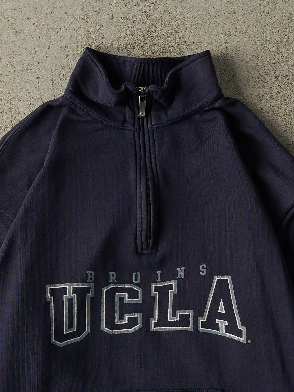 Vintage Y2K Navy Blue UCLA Bruins Quarter Zip Sweatshirt (M/L) sold by Rebalance Vintage product image thumbnail 2