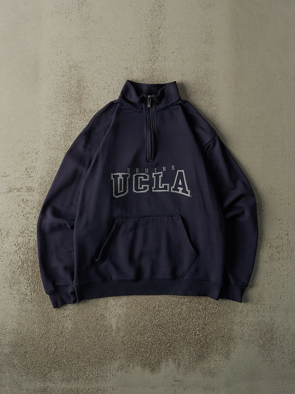 Vintage Y2K Navy Blue UCLA Bruins Quarter Zip Sweatshirt (M/L) sold by Rebalance Vintage