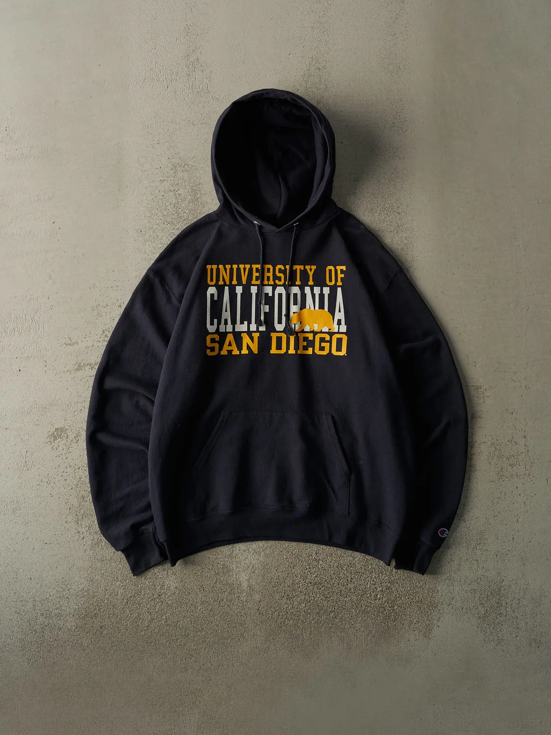Vintage Y2K Navy Blue University of California San Diego Champion Hoodie (L/XL) sold by Rebalance Vintage