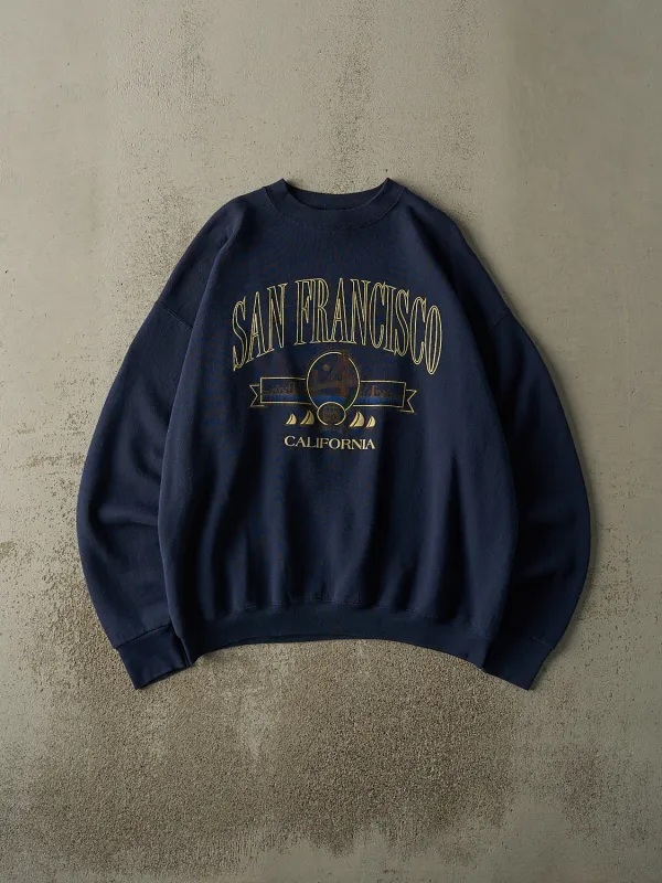 Vintage 90s Navy Blue San Francisco Crewneck (XL) sold by Rebalance Vintage