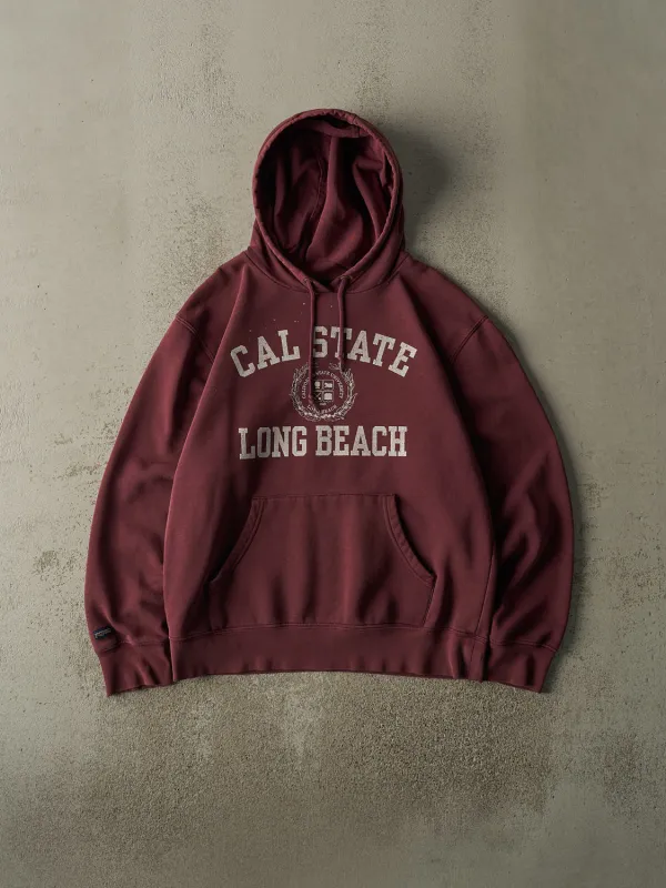 Vintage Y2K Burgundy California State Long Beach Hoodie (M/L) sold by Rebalance Vintage