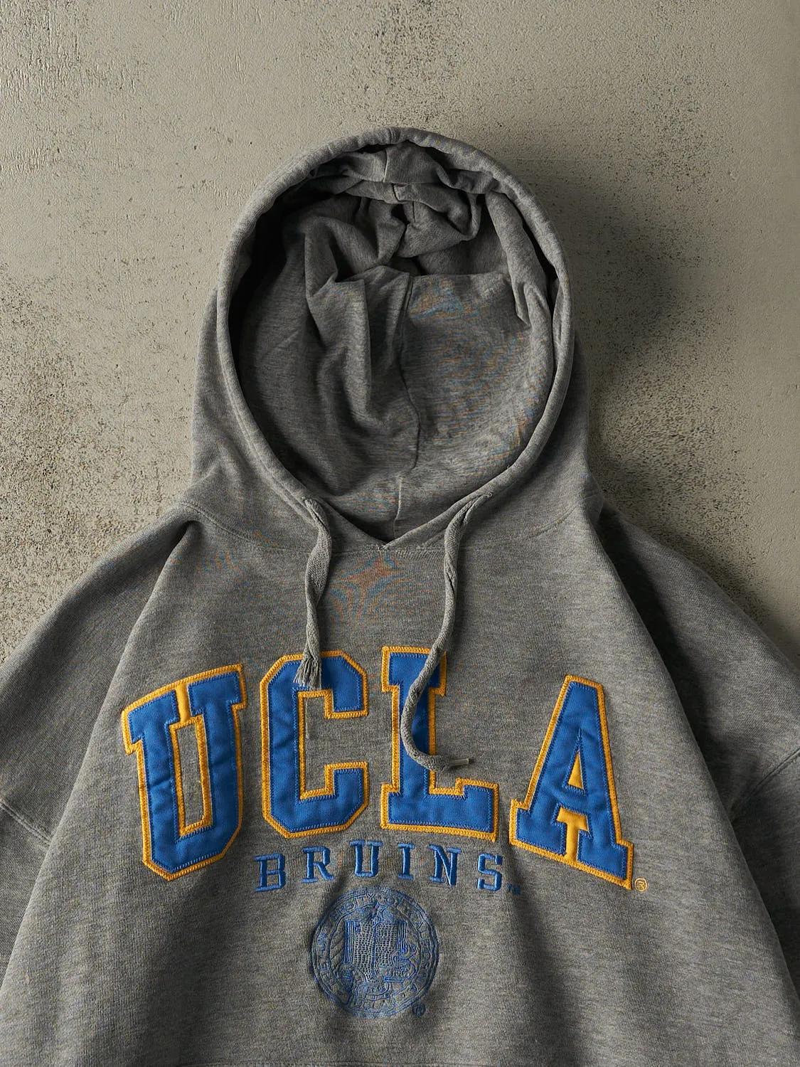 Vintage Y2K Grey UCLA Bruins Embroidered Boxy Hoodie (XL/XXL) sold by Rebalance Vintage product image thumbnail 2
