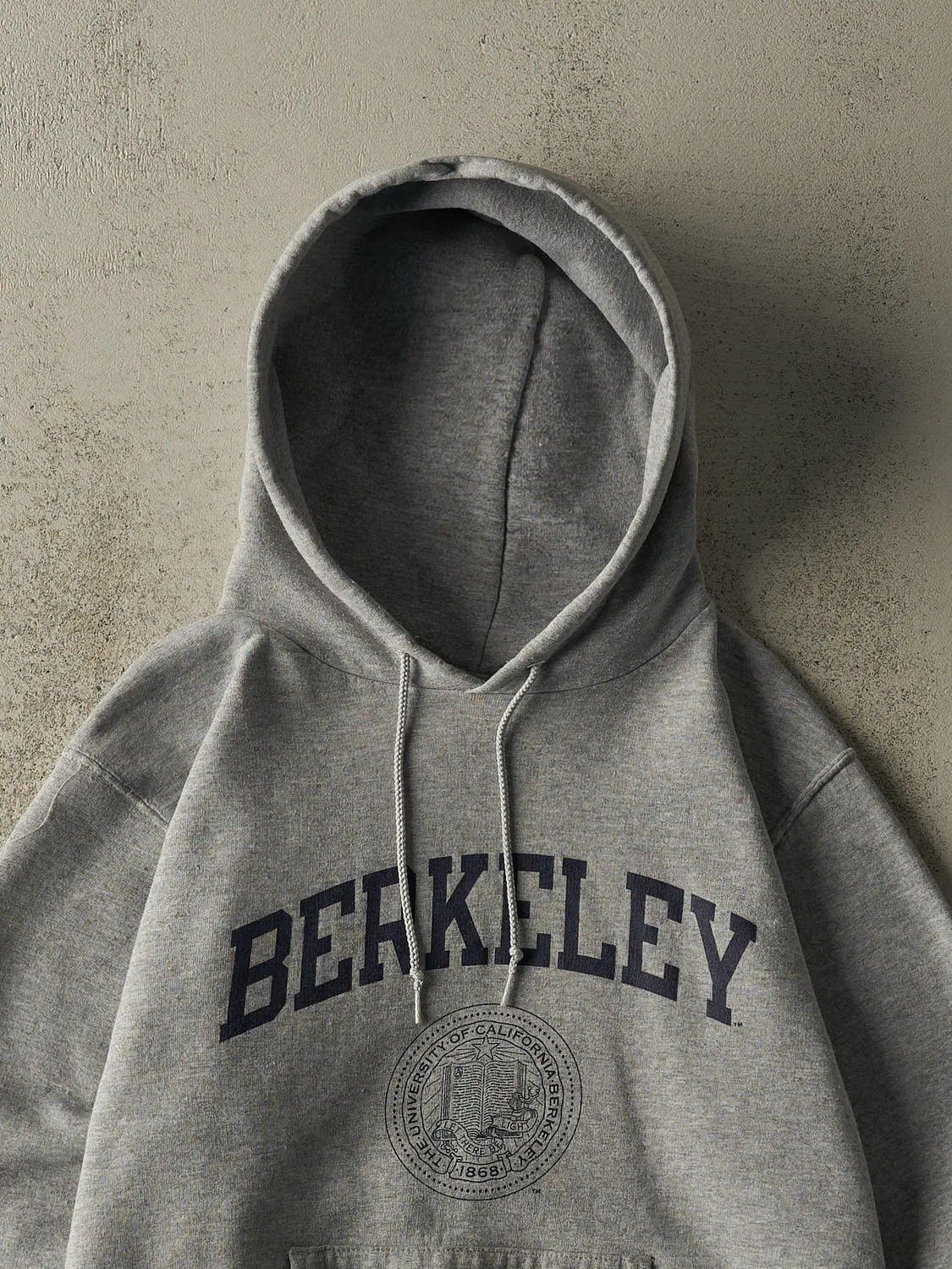 Vintage 90s Grey University of California Berkeley Champion Hoodie (S/M) sold by Rebalance Vintage product image thumbnail 3