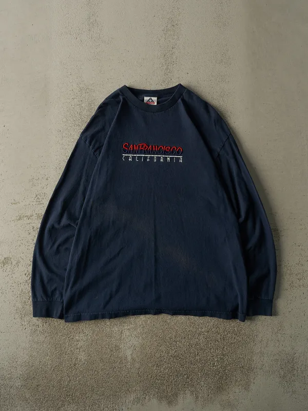 Vintage 90s Navy Blue San Francisco Long Sleeve (L/XL) sold by Rebalance Vintage