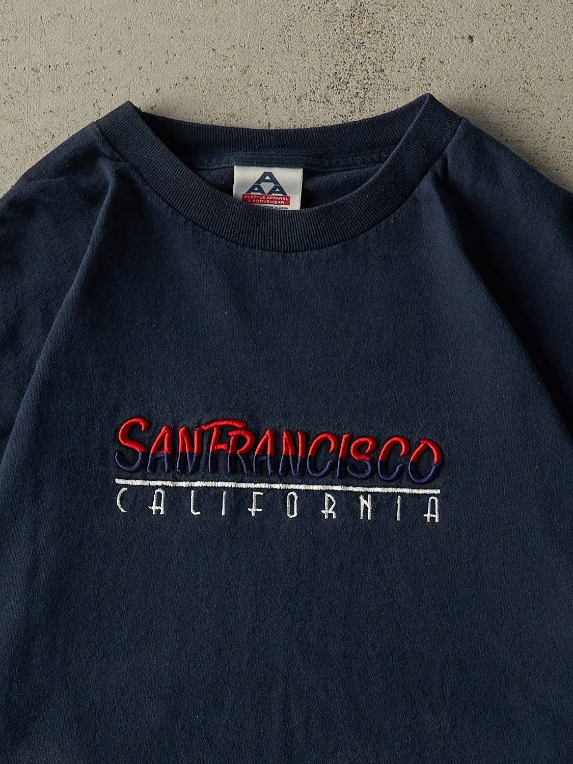 Vintage 90s Navy Blue San Francisco Long Sleeve (L/XL) sold by Rebalance Vintage product image thumbnail 2