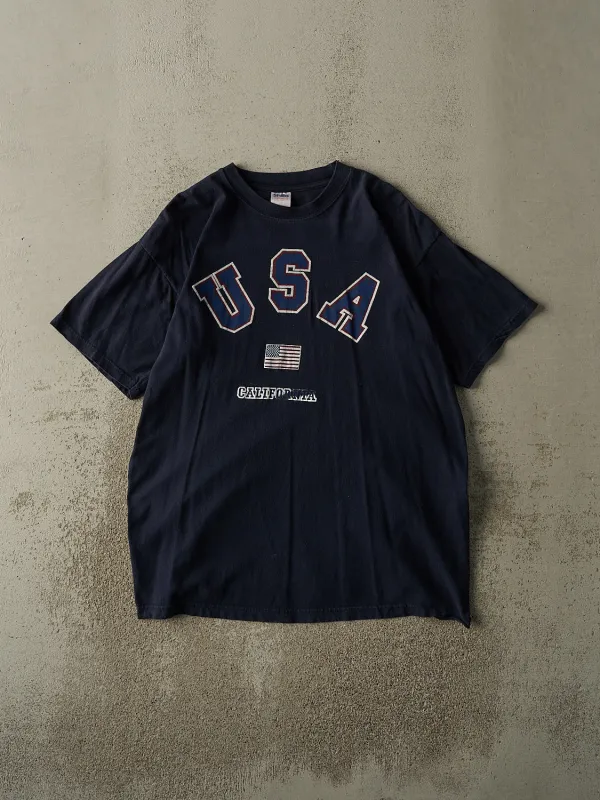 Vintage Y2K Navy Blue California USA Tee (L/XL) sold by Rebalance Vintage