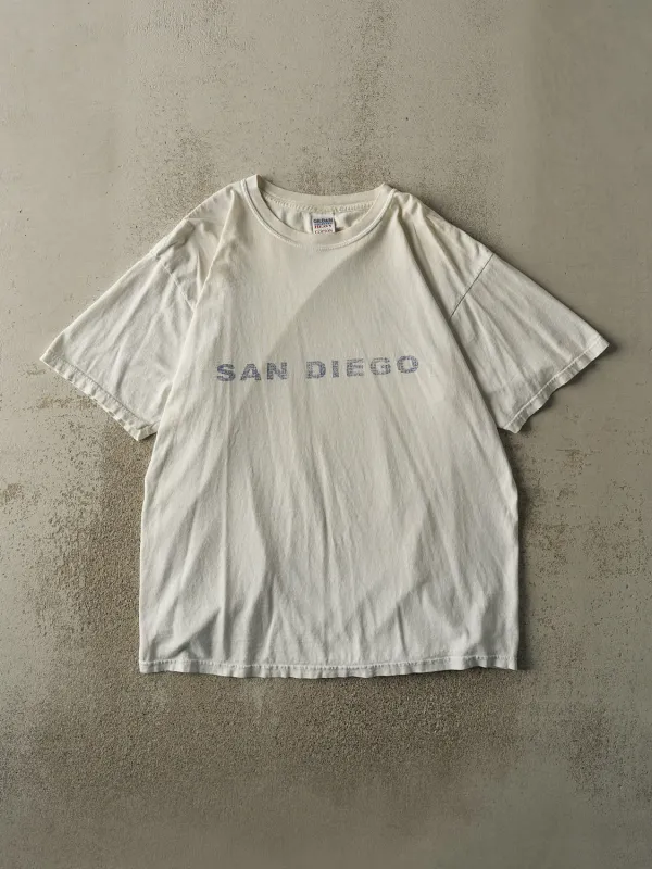 Vintage 90s White San Diego Tee (XL) sold by Rebalance Vintage