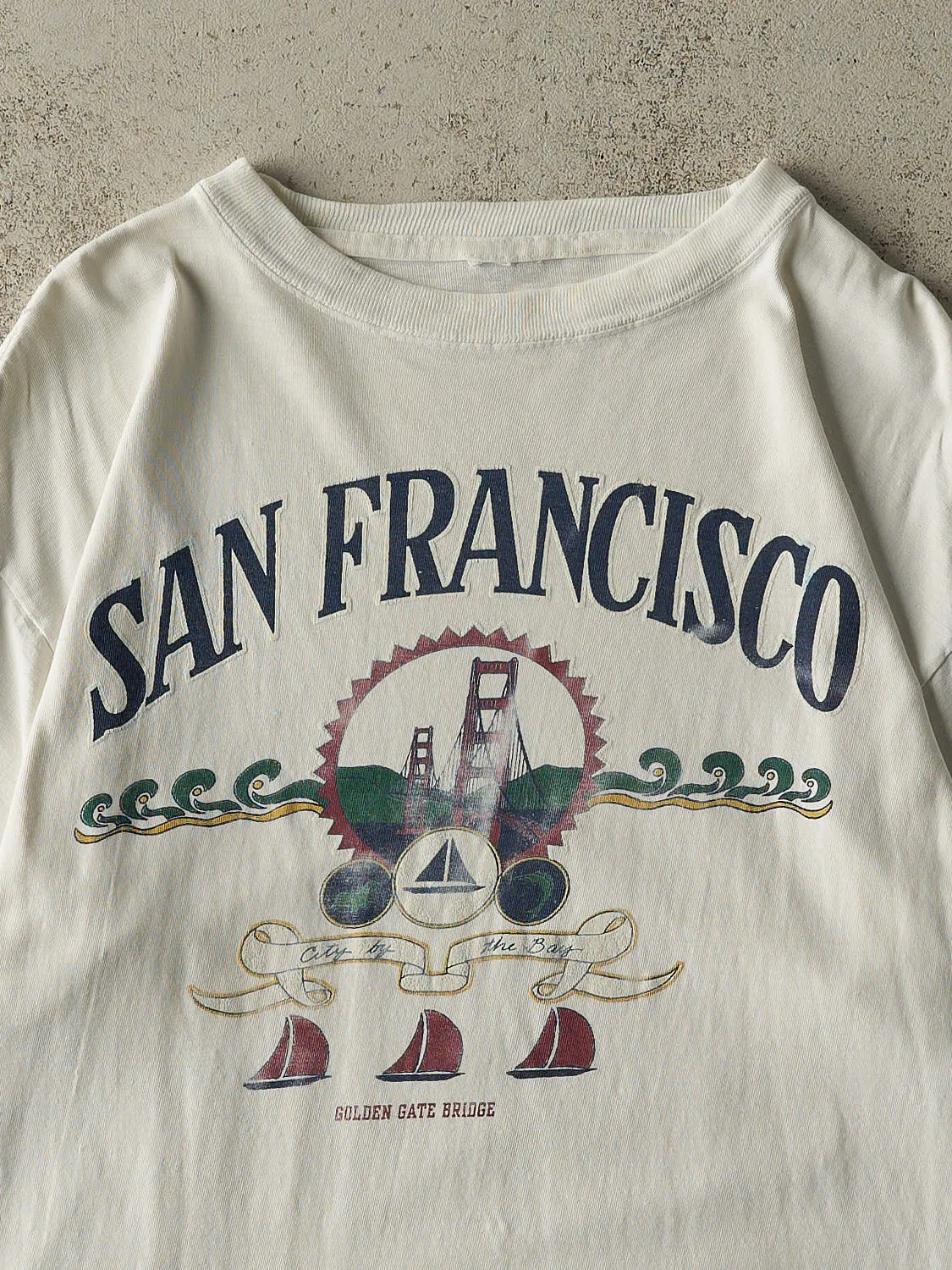 Vintage 90s White San Francisco Tee (L/XL) sold by Rebalance Vintage product image thumbnail 2