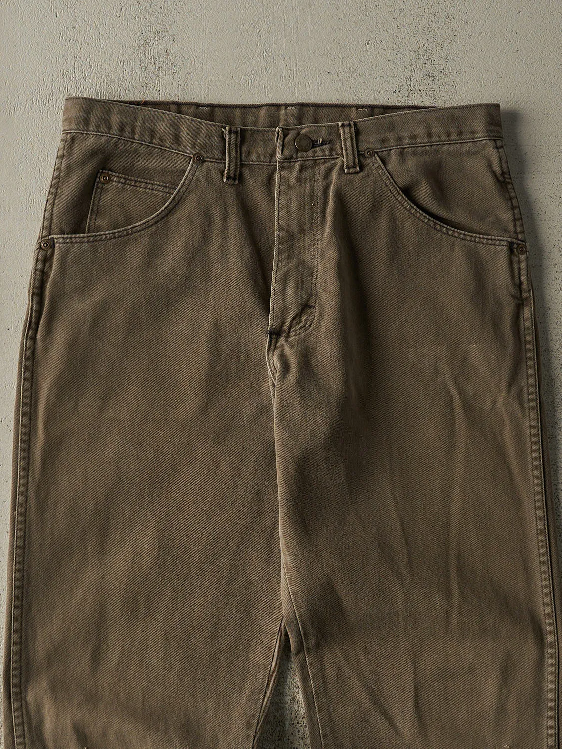 Vintage 90s Washed Brown Wrangler Denim Pants (32.5x29.5) sold by Rebalance Vintage product image thumbnail 4