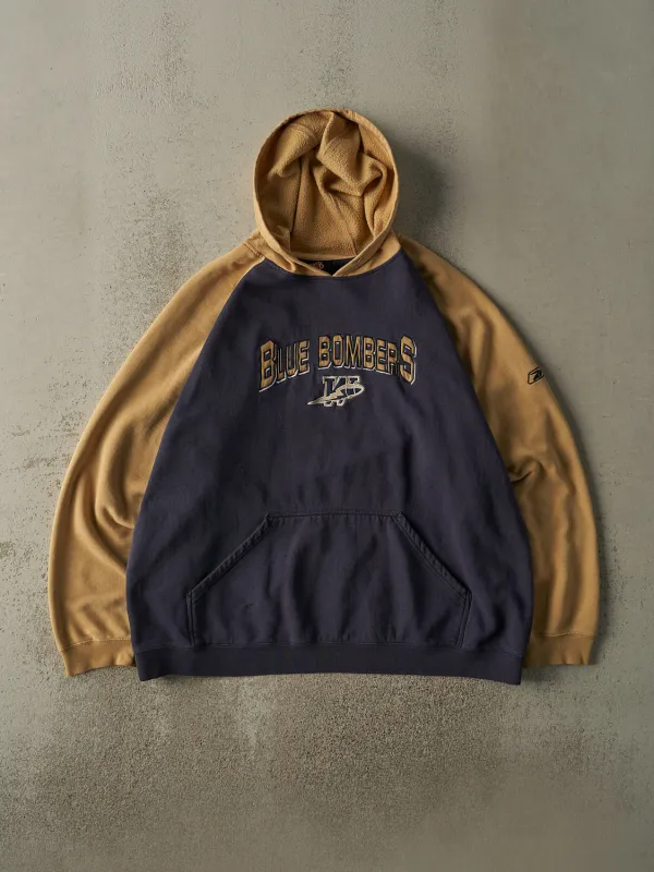 Vintage Y2K Navy Blue & Beige Winnipeg Blue Bombers Hoodie (XXL) sold by Rebalance Vintage