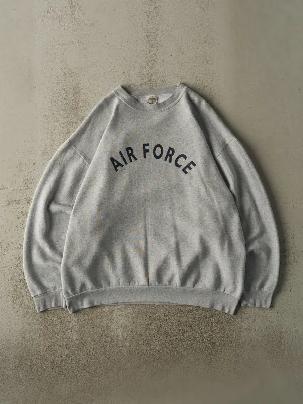 Vintage 90s Grey Air Force Boxy Crewneck (XL) sold by Rebalance Vintage