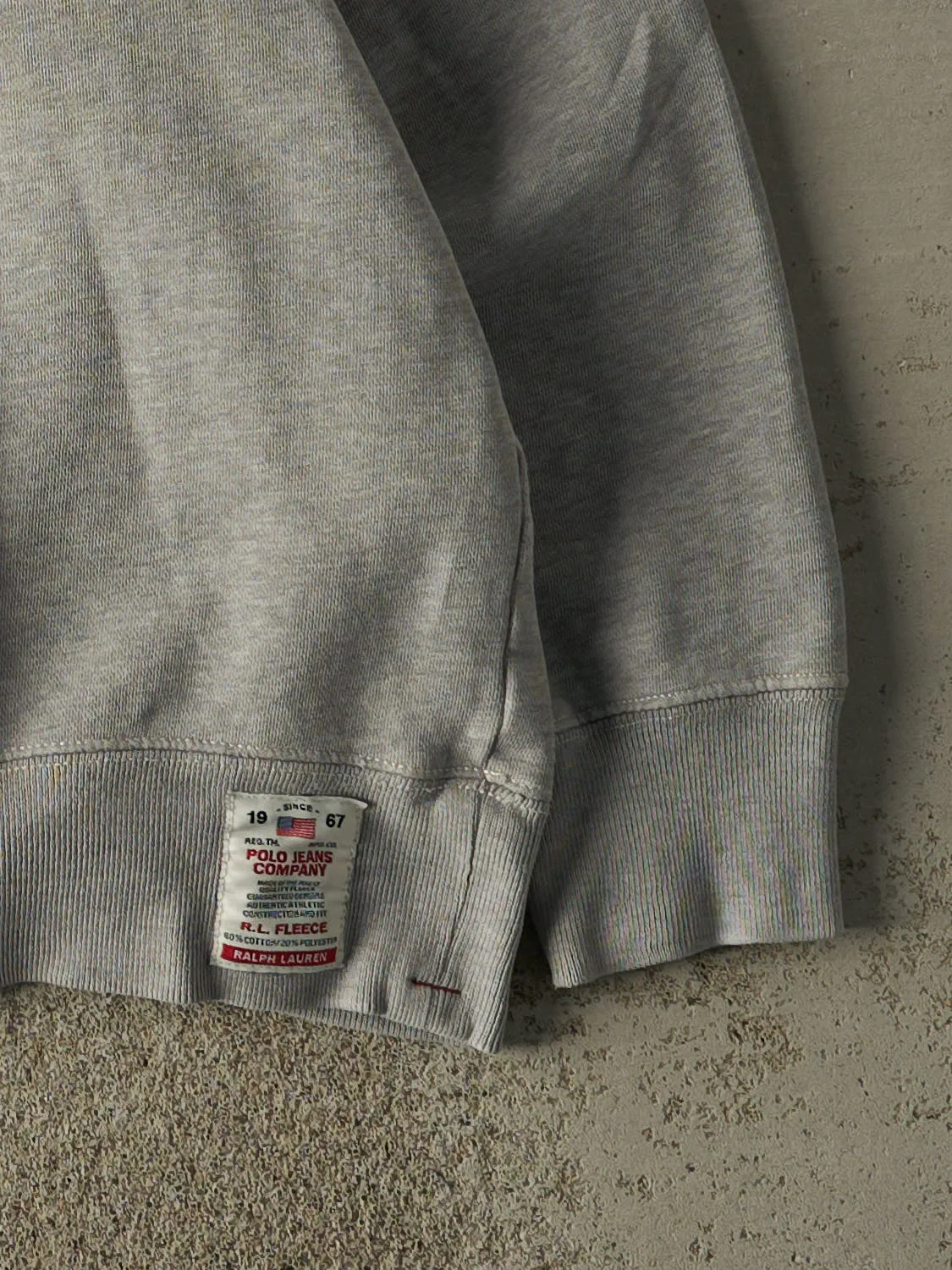 Vintage Y2K Grey Polo Jeans Co Embroidered Crewneck (M) sold by Rebalance Vintage product image thumbnail 4