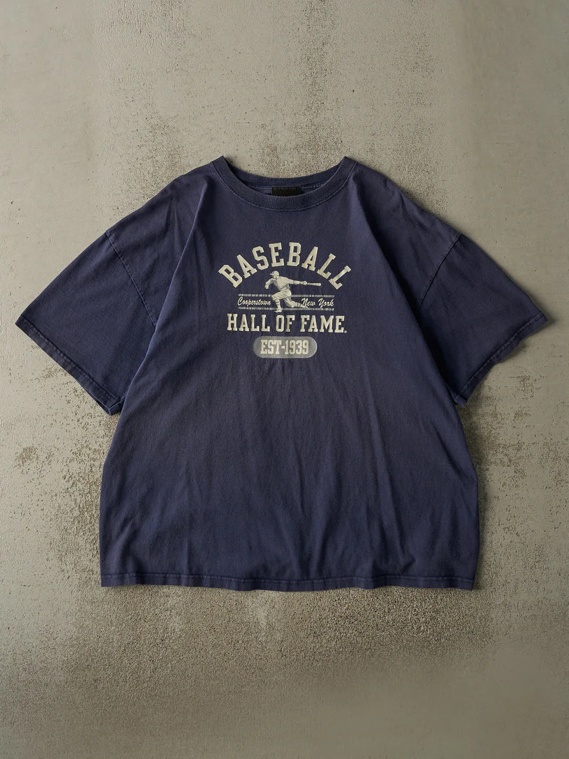 Vintage Y2K Navy Blue Cooperstown Baseball Hall Of Fame Tee (XL/XXL) sold by Rebalance Vintage