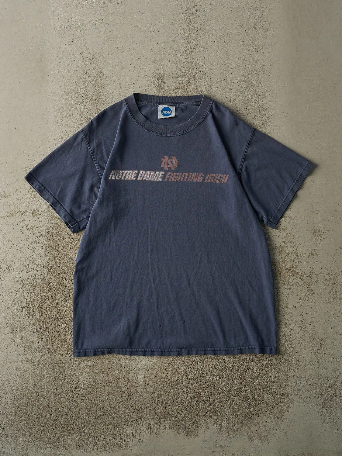 Vintage Y2K Blue University of Notre Dame Fighting Irish Tee (M/L) sold by Rebalance Vintage