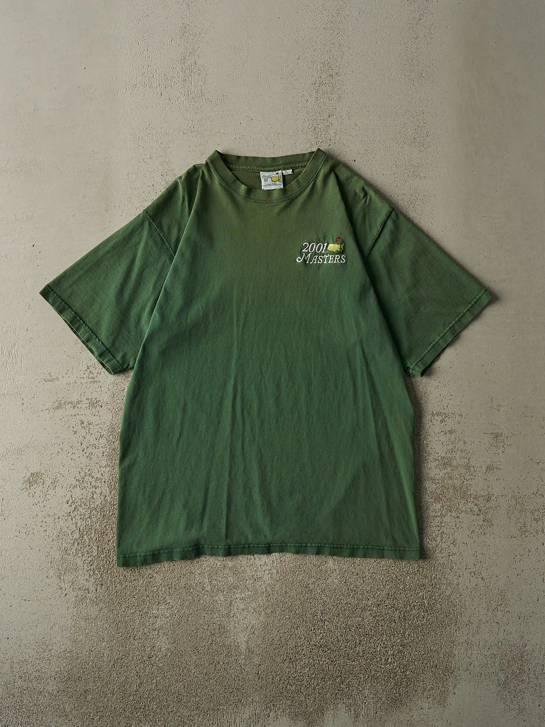 Vintage 01' Sun Faded Green Golf Masters Embroidered Tee (L/XL) sold by Rebalance Vintage