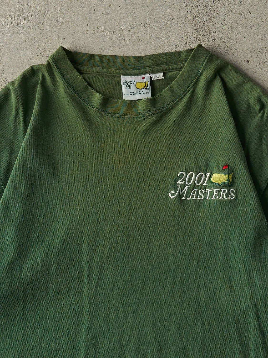 Vintage 01' Sun Faded Green Golf Masters Embroidered Tee (L/XL) sold by Rebalance Vintage product image thumbnail 2
