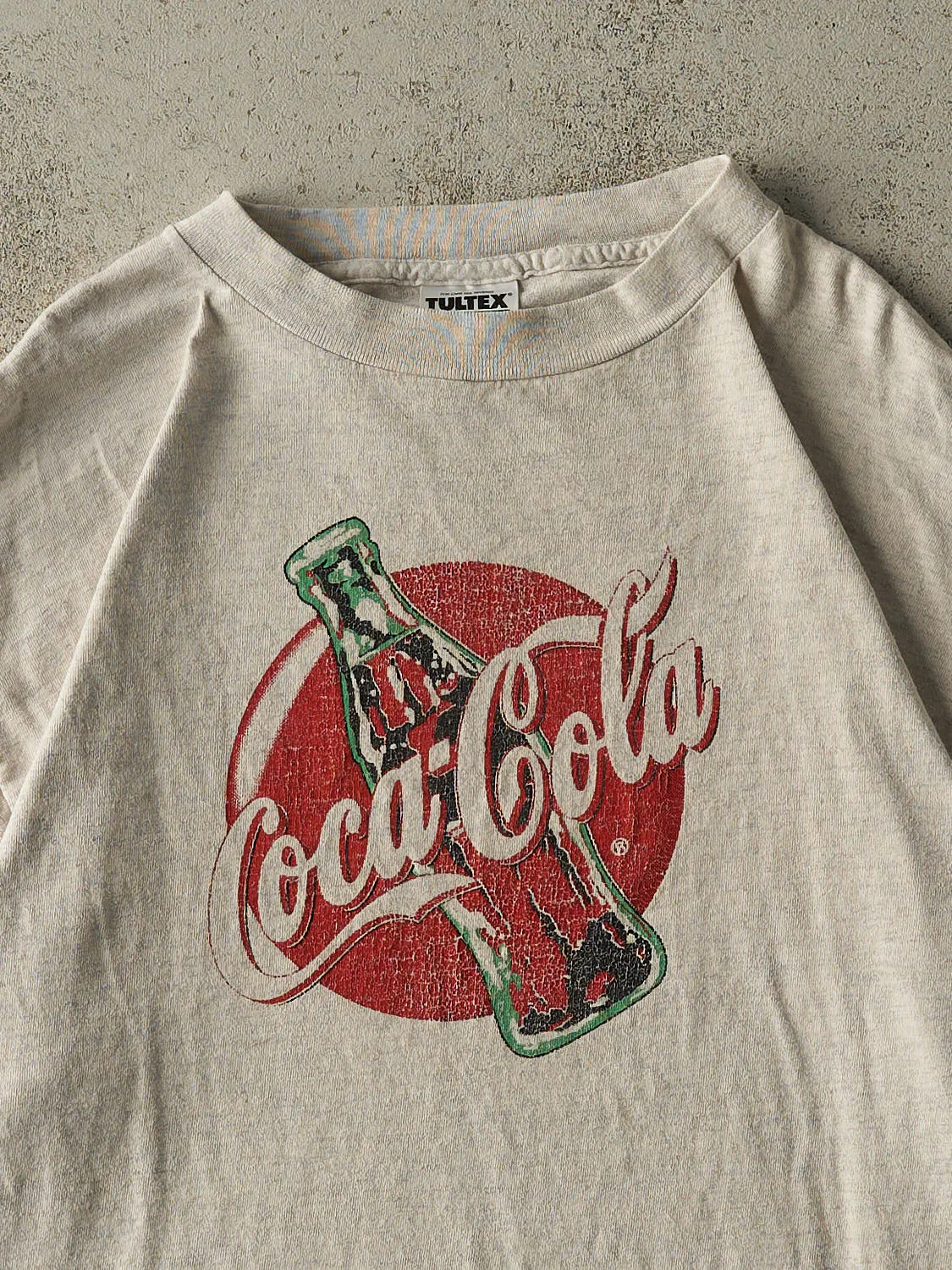 Vintage 90s Heather Grey Coca Cola Tee (XL) sold by Rebalance Vintage product image thumbnail 2