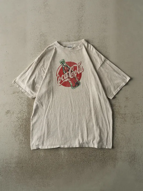 Vintage 90s Heather Grey Coca Cola Tee (XL) sold by Rebalance Vintage