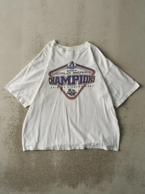 Vintage 01' White Arizona Diamond Backs World Series Champions Tee (L/XL) sold by Rebalance Vintage