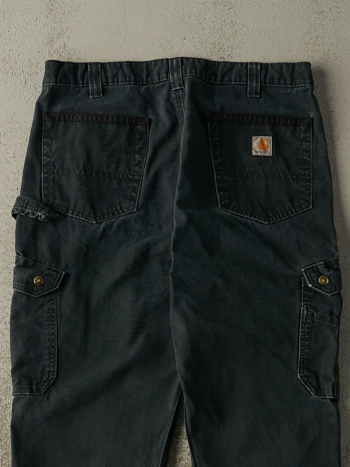 Vintage Y2K Faded Black Carhartt Double Knee Utility Pants (35.5x31.5) sold by Rebalance Vintage product image thumbnail 5