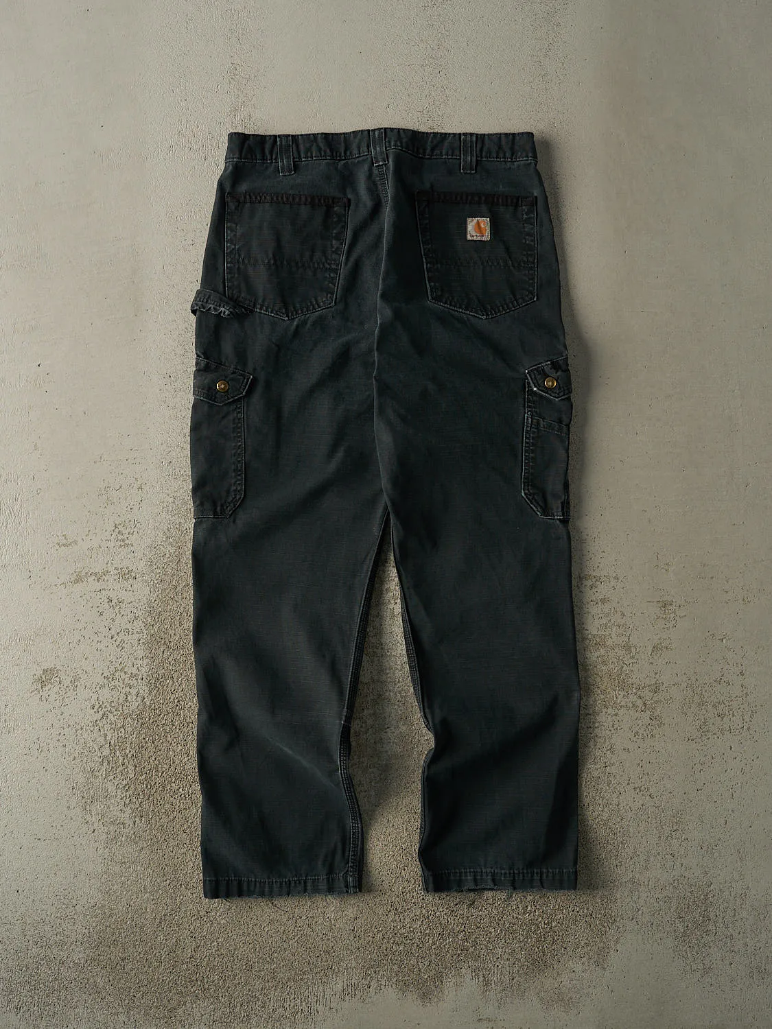 Vintage Y2K Faded Black Carhartt Double Knee Utility Pants (35.5x31.5) sold by Rebalance Vintage product image thumbnail 3