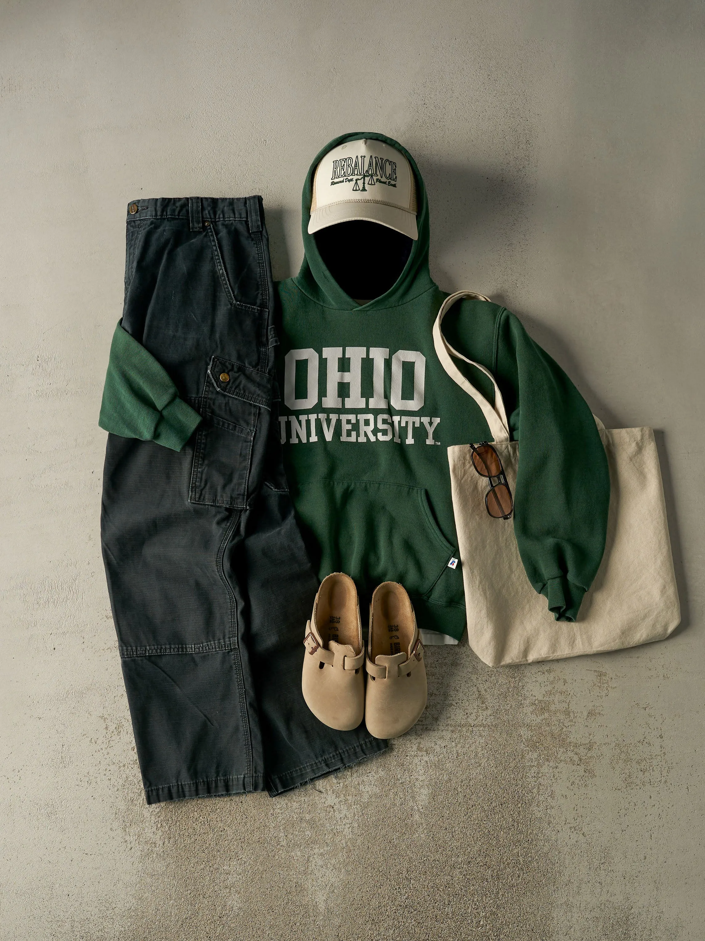 Vintage Y2K Faded Black Carhartt Double Knee Utility Pants (35.5x31.5) sold by Rebalance Vintage product image thumbnail 2