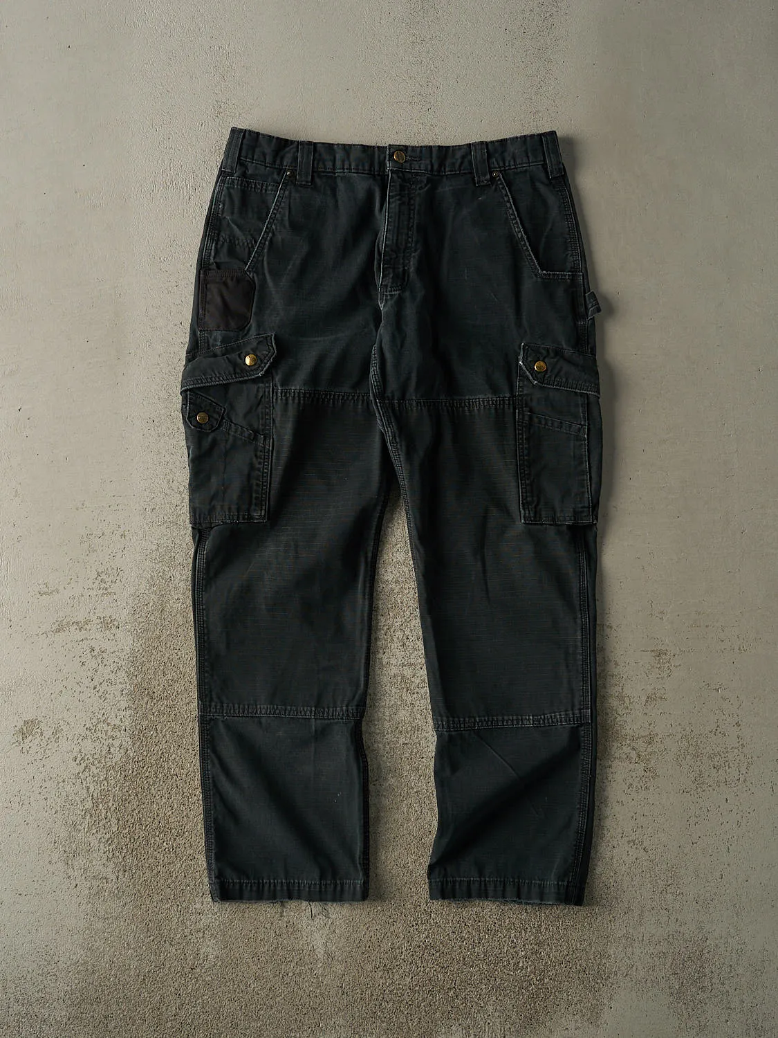 Vintage Y2K Faded Black Carhartt Double Knee Utility Pants (35.5x31.5) sold by Rebalance Vintage