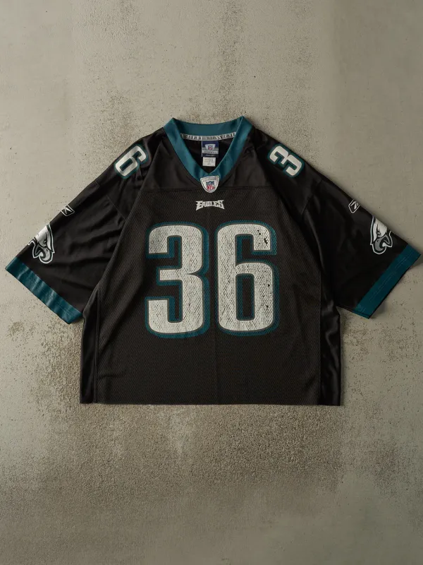 Vintage Y2K Black Philadelphia Eagles #36 Demarco Cropped Jersey (L/XL) sold by Rebalance Vintage
