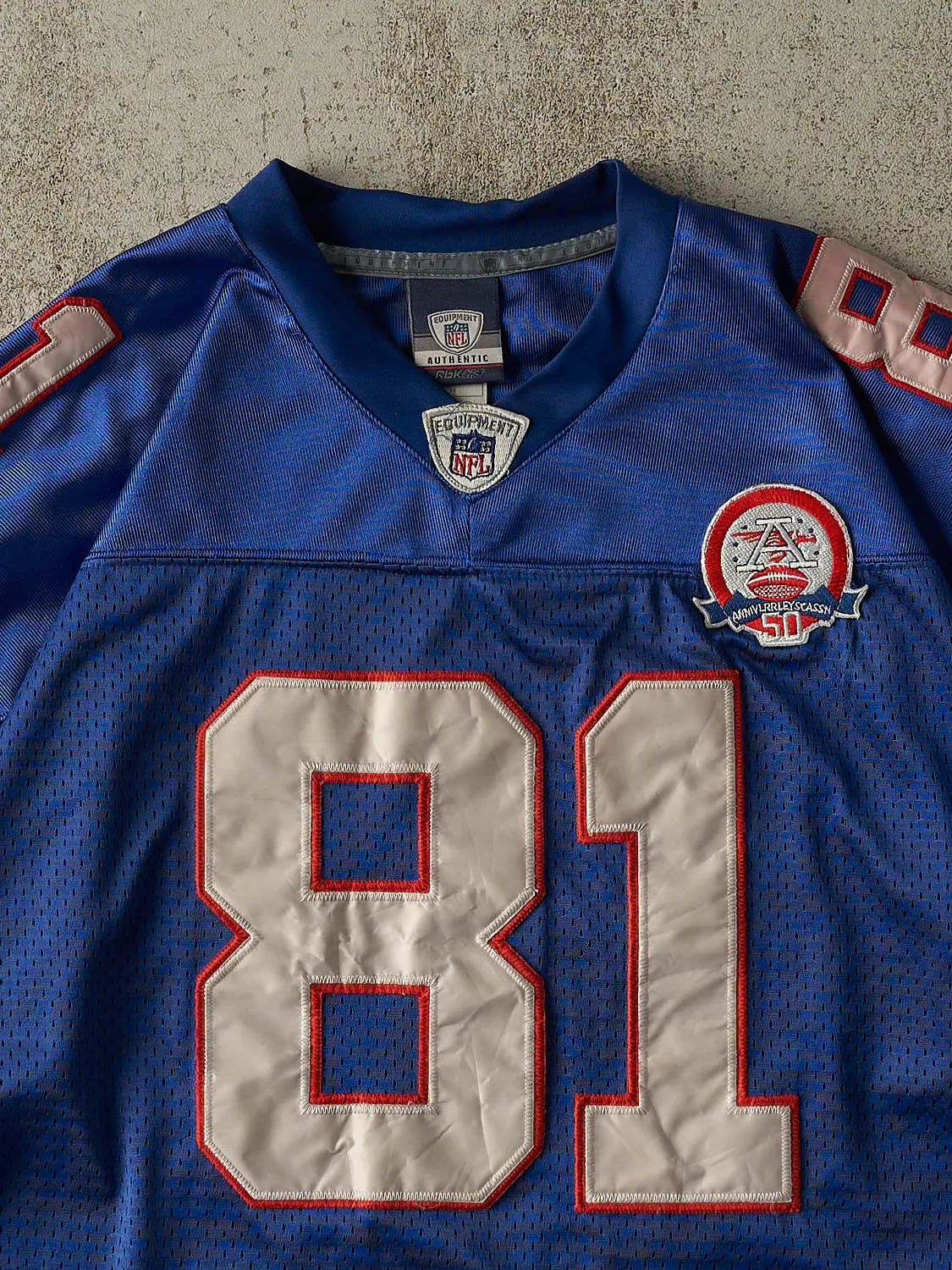 Vintage Y2K Blue Buffalo Bills Terell Owens #81 Cropped Jersey (XL/XXL) sold by Rebalance Vintage product image thumbnail 3