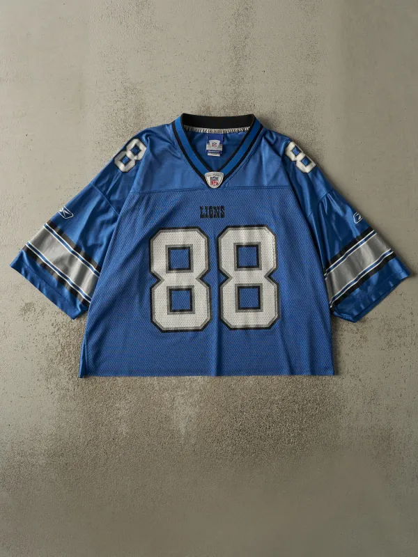 Vintage Y2K Blue Detroit Lions Mike Williams #88 Cropped Boxy Jersey (XL/XXL) sold by Rebalance Vintage