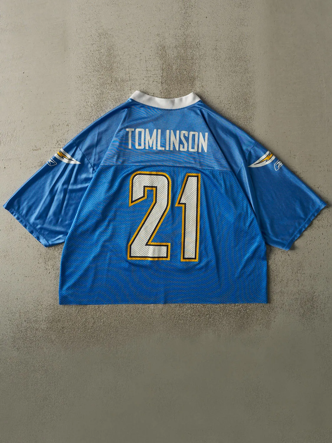 Vintage Y2K Blue San Diego Chargers LaDainian Tomlinson #21 Cropped Boxy Jersey (XL) sold by Rebalance Vintage product image thumbnail 2