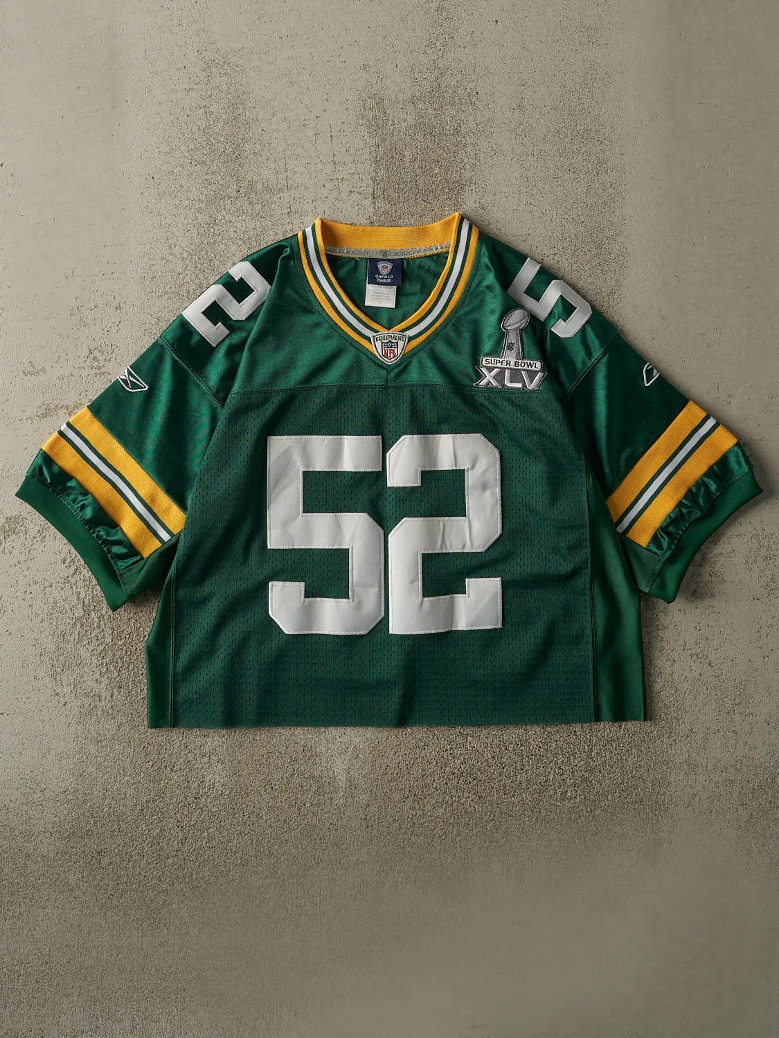 Vintage Y2K Green Green Bay Packers Clay Matthews #52 Cropped Boxy Jersey (M) sold by Rebalance Vintage