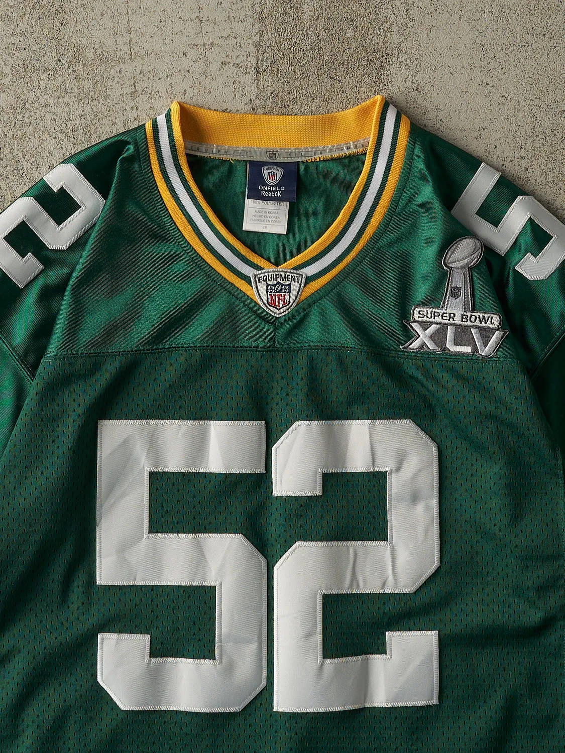 Vintage Y2K Green Green Bay Packers Clay Matthews #52 Cropped Boxy Jersey (M) sold by Rebalance Vintage product image thumbnail 3
