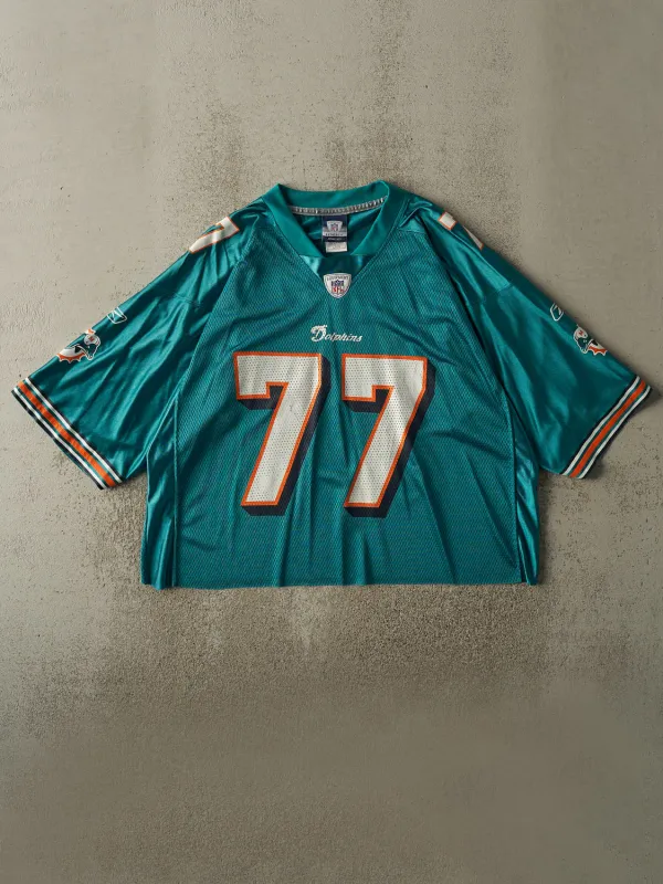 Vintage Y2K Teal Miami Dolphins Jake Long #77 Cropped Jersey (XL) sold by Rebalance Vintage