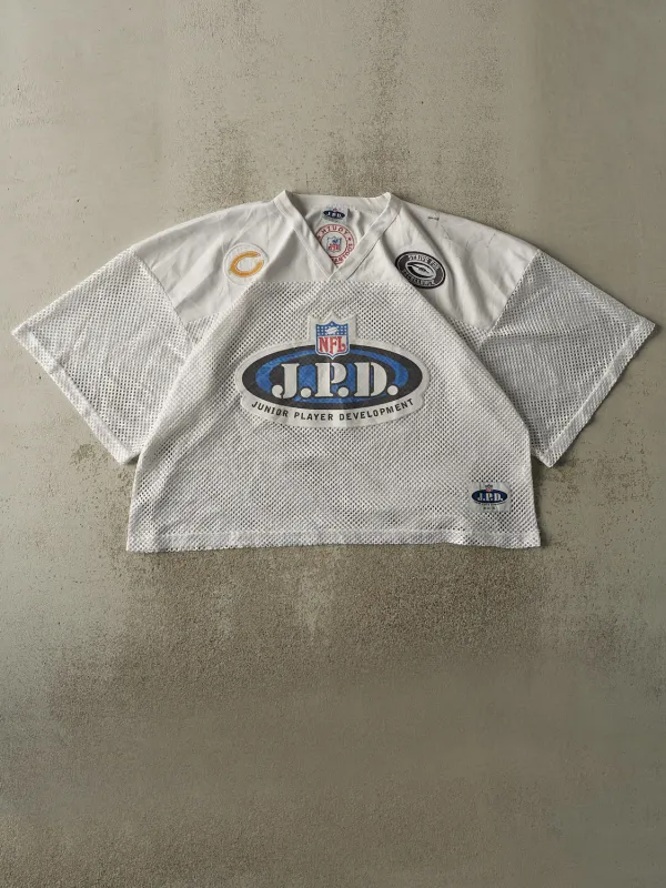 Vintage Y2K White Chicago Bears JPD Cropped Boxy Mesh Jersey (L/XL) sold by Rebalance Vintage