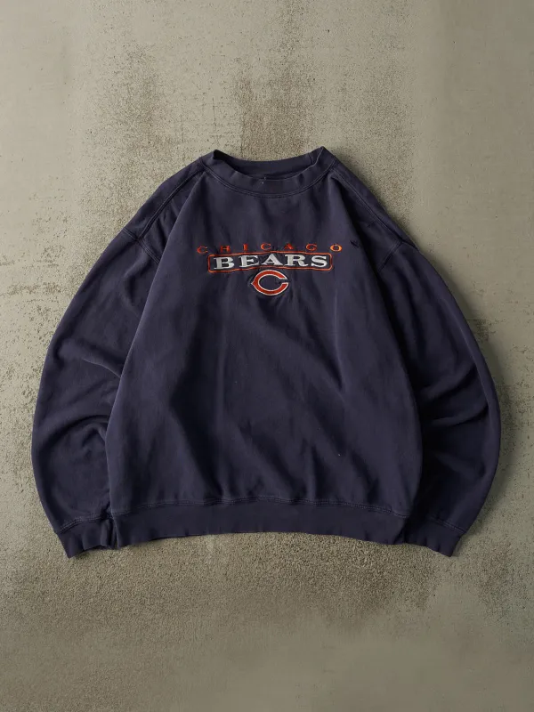 Vintage 90s Navy Blue Chicago Bears Embroidered Crewneck (L/XL) sold by Rebalance Vintage