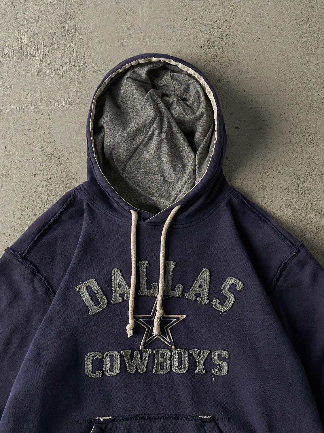 Vintage Y2K Navy Blue Dallas Cowboys Embroidered Hoodie (L/XL) sold by Rebalance Vintage product image thumbnail 2