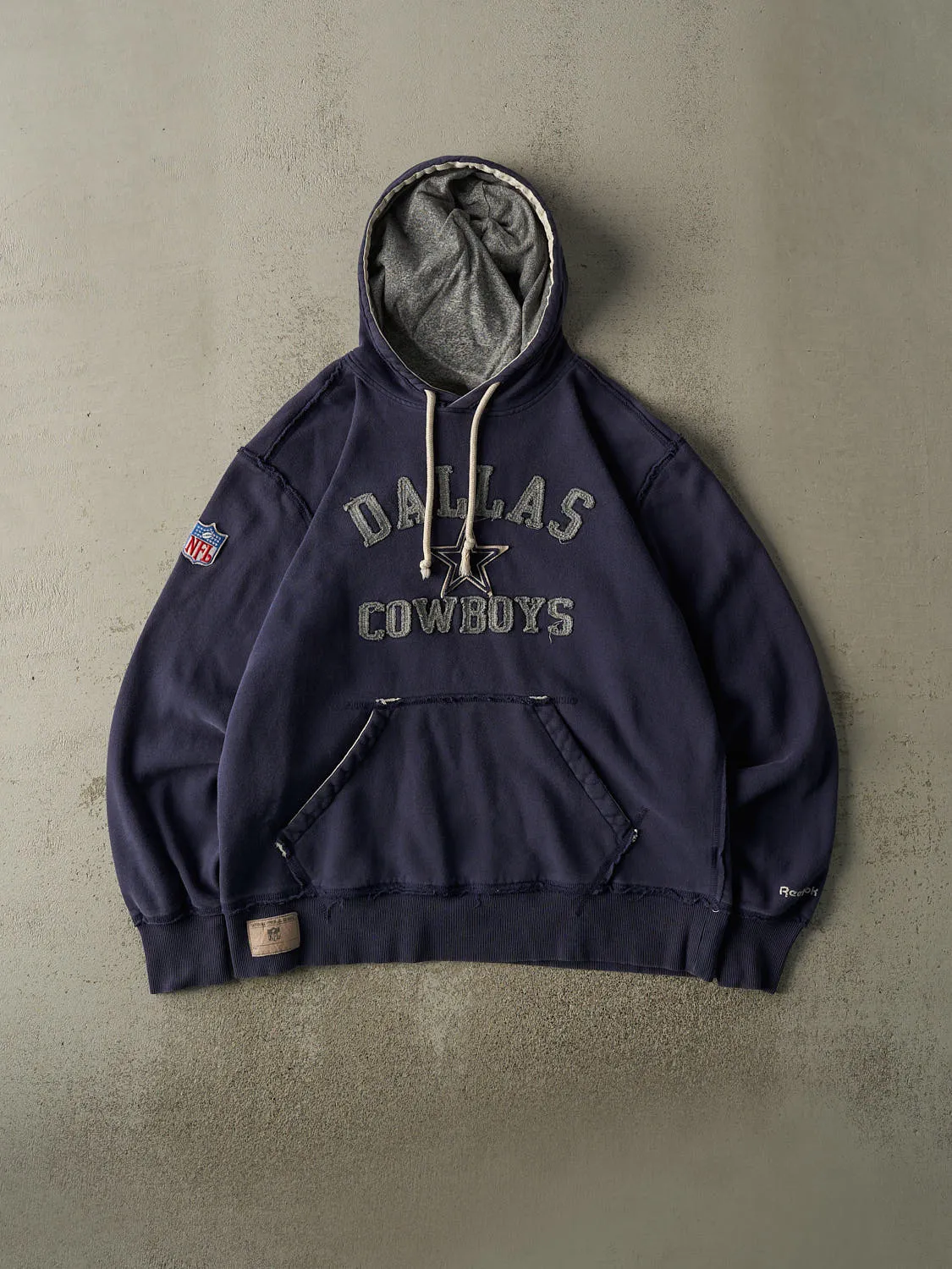 Vintage Y2K Navy Blue Dallas Cowboys Embroidered Hoodie (L/XL) sold by Rebalance Vintage